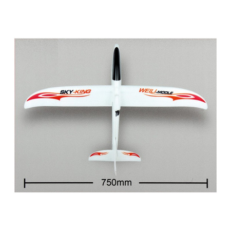 Sky King Motoszybowiec Samolot RC z Żyroskopem 750mm | F959 WLTOYS