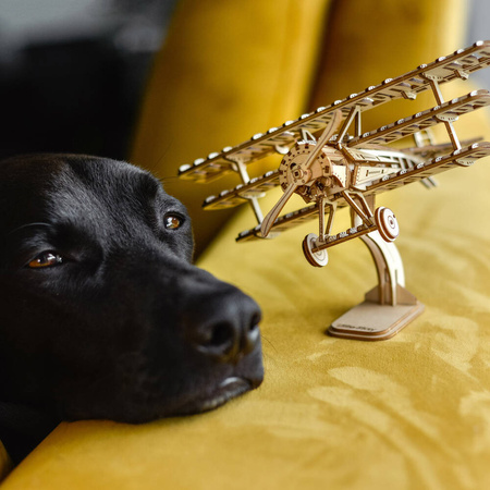 Little Story Drewniane Puzzle Model 3D Samolot Trójpłat 16,8x13,7x20cm | E007