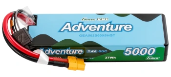 Akumulator LiPo 5000mAh 7,4V 60C 2S1P XT60 Adventure HC Hard Case G-Tech | GEA502S60X6HGT GENS ACE