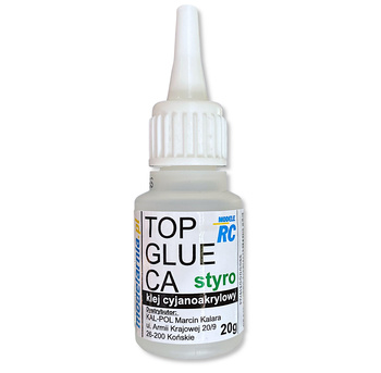 Klej Cyjanoakrylowy TOP GLUE CA STYRO 20g