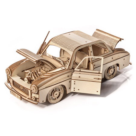 Little Story Drewniane Puzzle Model 3D Samochód FSO Syrena 105 1/16 27,4x10,6x9,5cm | E004