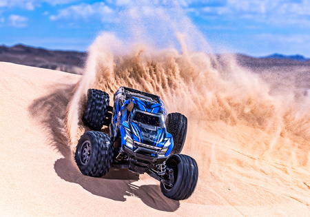 Traxxas Mini Maxx BL-2S 4WD 1:12 Niebieski Samochód Zdalnie Sterowany Model RC | 107154-1-BLUE