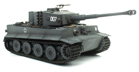 German Tiger 1 Late Painted Gray RTR 2,4Ghz 1/24 Czołg Zdalnie Sterowany IR Dźwięk Taigen Szary | 3841-11-L-G HENG LONG