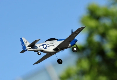 Mini Mustang P51D Scaled Warbird Airplane niebieski RTF (450mm) | TOP097B01 TOP RC HOBBY