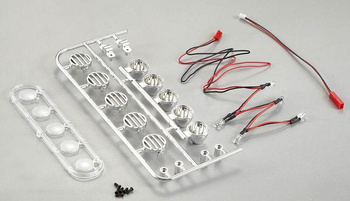 Komplet oświetlenia na dach z 4 diodami LED (Chrom) - Killerbody KB48511