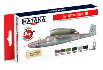 Zestaw farb akrylowych (Late Luftwaffe Paint Set) | HTK-AS03 HATAKA
