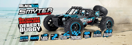 BlackZon Smyter DB Turbo Desert Buggy 1/12 4WD Niebieski Samochód Zdalnie Sterowany Model RC | 540256