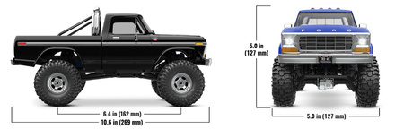 Traxxas TRX-4M Ford F-150 High Trail Edition 1:18 Crawler 4X4 Czarny Samochód Zdalnie Sterowany Model RC | 97044-1-BLK
