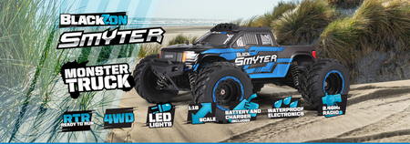 BlackZon Smyter MT Monster Truck 1/12 4WD Niebieski Samochód Zdalnie Sterowany Model RC | 540111