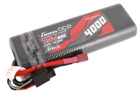 Akumulator LiPo 4000mAh 7,4V 60C 2S1P Dean-T G-Tech Hardcase | GEA402S60DGT GENS ACE