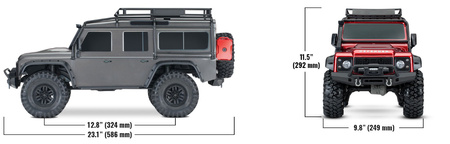 Traxxas TRX-4 Land Rover Defender 1:10 Srebrny Samochód Zdalnie Sterowany Model RC | 82256-4-SLVR