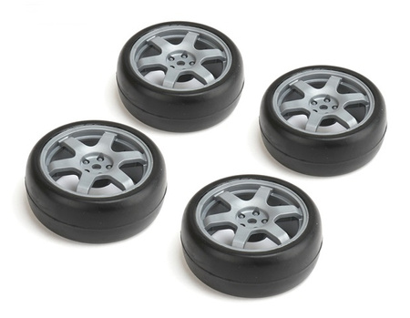 Koła 1:10 TC Slick 26mm szare (4szt.) | NHA490 CARTEN