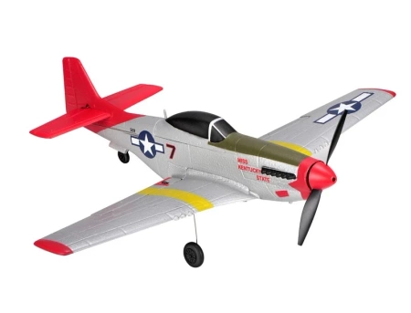 Mini Mustang P51D Scaled Warbird Airplane czerwony RTF (450mm) | TOP097B02 TOP RC HOBBY