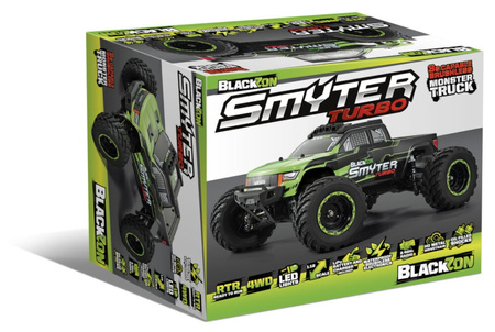 BlackZon Smyter MT Turbo Monster Truck 1/12 4WD Samochód Zdalnie Sterowany Model RC Zielony | 540230 HPI RACING