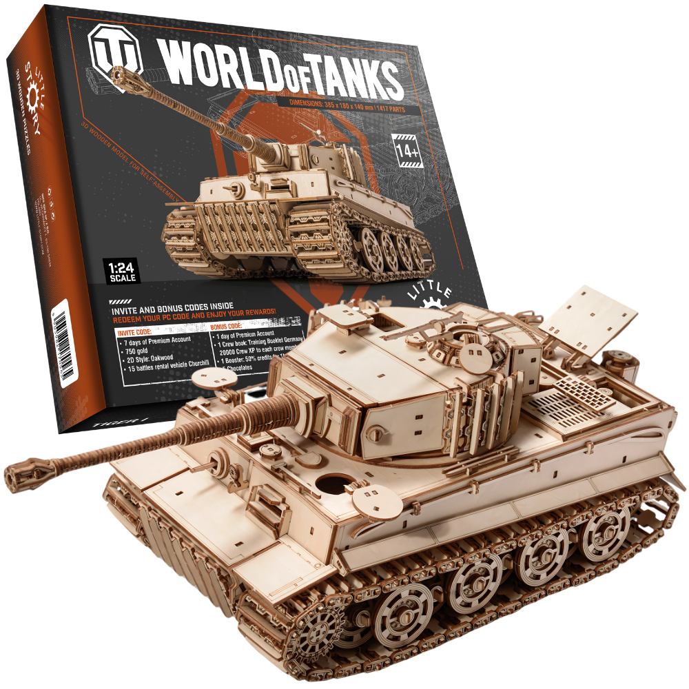 Little Story Drewniane Puzzle Model 3D Czołg M4A3E8 Sherman World of Tanks 34,4x14,2x15,5cm | WOT01 pol_pl_Little-Story-Drewniane-Puzzle-Model-3D-Czolg-M4A3E8-Sherman-World-of-Tanks-34-4x14-2x15-5cm-WOT01-1016500_1
