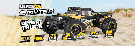 BlackZon Smyter DT Desert Truck 1/12 4WD Żółty Samochód Zdalnie Sterowany Model RC | 540226