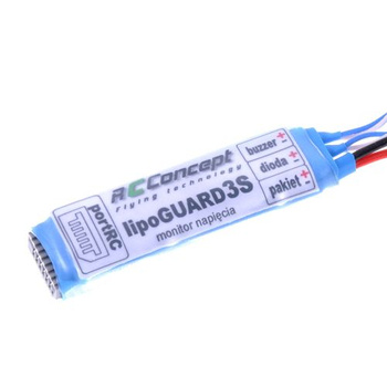 Monitor napięcia pakietu 3S - lipoGUARD3S  - RCConcept