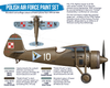 Zestaw farb akrylowych (Polish Air Force Paint Set September 1939) | HTK-BS01 HATAKA
