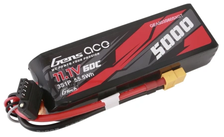 Akumulator LiPo 5000mAh 11,1V 60C 3S1P XT60 Short-Size G-Tech | GEA503S60SXGT GENS ACE