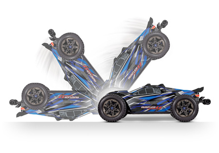 Traxxas Rustler 4X4 VXL Ultimate 1:10 4WD Niebieski Samochód Zdalnie Sterowany Model RC | 67097-4-BLUE