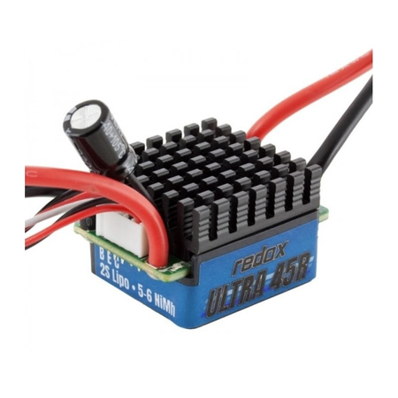 Regulator Obrotów Silnika Szczotkowego ESC Redox Ultra 45R 45A LiPo 2S Tamiya BEC | RDX-ESCU45R