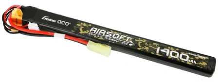 Akumulator LiPo 1400mAh 11,1V 25C 3S1P Mini Tamiya Airsoft Gun | GEA14003S25T GENS ACE