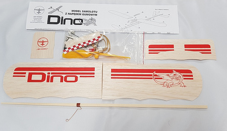 DINO - samolot z napędem gumowym