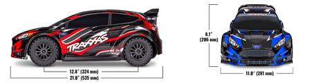 Traxxas Ford Fiesta ST Rally BL-2S 4X4 1:10 Niebieski Samochód Zdalnie Sterowany Model RC | 74154-4-BLUE