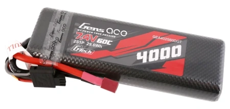 Akumulator LiPo 4000mAh 7,4V 60C 2S1P Dean-T G-Tech Hardcase | GEA402S60DGT GENS ACE