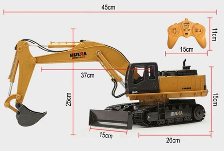 Koparka Excavator 11-kanałów 2,4GHz RTR - H-TOYS 1510