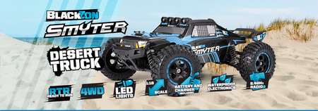BlackZon Smyter DT Desert Truck 1/12 4WD Niebieski Samochód Zdalnie Sterowany Model RC | 540113