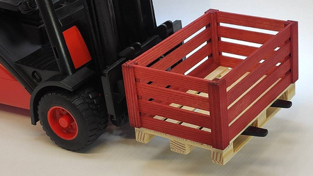 Skrzynia ażurowa na palecie (1:14) - brązowa | ETB-B009 TINY LOGISTICS