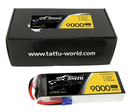 Akumulator LiPo 9000mAh 22,2V 25C 6S1P EC5 | TAA90006S25E5 TATTU