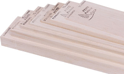 Balsa - 3,0 x 100 x 1000mm LEKKA do 120g.