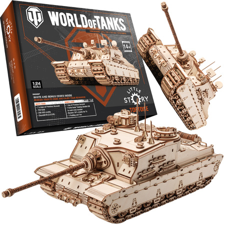 Little Story Drewniane Puzzle Model 3D Czołg Tortoise World of Tanks 37x15x15cm | WOT08