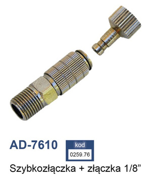 SZYBKOZŁĄCZKA+ZŁĄCZKA 1/8" - AD-7610