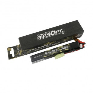 Pakiet LiPo Airsoft 1400mAh 7,4V 2S 25C, Mini Tamiya | GENS ACE