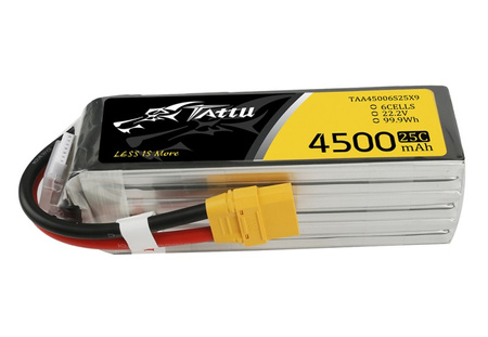 Pakiet LiPo 4500mAh 22,2V 6S1P 25C | TAA45006S25X9 TATTU