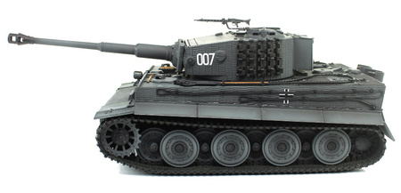 German Tiger 1 Late Painted Gray RTR 2,4Ghz 1/24 Czołg Zdalnie Sterowany Heng Long IR Dźwięk Szary | 3841-11-L-G TAIGEN