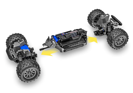 Traxxas Mini Maxx BL-2S 4WD 1/12 Pomarańczowy | 107154-1-ORNG