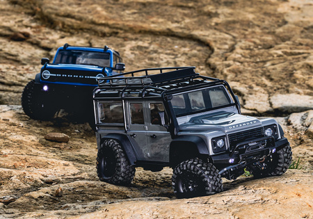 Traxxas TRX-4M Land Rover Defender 1/18 4x4 Crawler RC Srebrny Samochód Terenowy Zdalnie Sterowany | 97054-1-SLVR