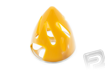 Kołpak plastikowy z podstawą duralową z otworami chłodzącymi 2-Łop 57mm (ŻÓŁTY)