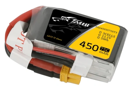 Akumulator LiPo 450mAh 14,8V 75C 4S1P XT30 | TAA4504S75XT3 TATTU