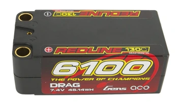 Gens ace Redline Series 6100mAh 7.4V 130C 2S2P HardCase 71# LiPo Battery