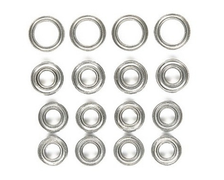 Łożyska Kulkowe Metalowe 5x10x4mm 5x11x4mm 8x12x3,5mm TT-02 16szt. | TA-54476 TAMIYA