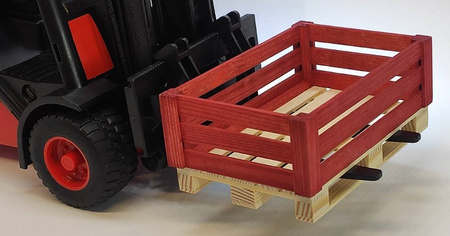 Skrzynia ażurowa na palecie (1:14) - brązowa | ETB-B010 TINY LOGISTICS