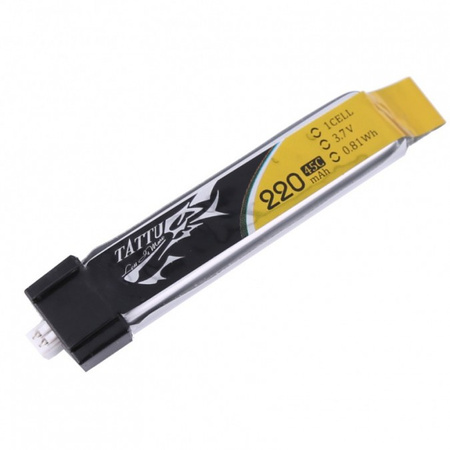 Pakiet LiPo 220mAh 3,7V 1S 45C  E-Flite / Blade/ Molex - GENS ACE & TATTU
