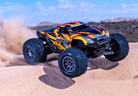 Traxxas Mini Maxx BL-2S 4WD 1/12 Czarny Model Zdalnie Sterowany | 107154-1-BLK