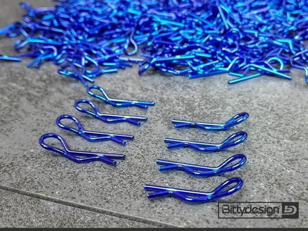 Spinki karoserii (8szt.) niebieskie | BDBC-8 BITTY DESIGN