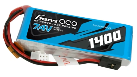 Akumulator LiPo 1400mAh 7,4V 2S1P JR TX RX | GEA14002SRXJR GENS ACE